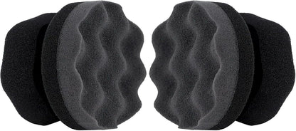 Tire Shine Applicator Pads, 2 Pcs Tire Dressing Applicator, Reusable Tire Shine Sponge Wave Contoured for Car Detailing, 3.15inch