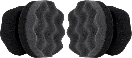 Tire Shine Applicator Pads, 2 Pcs Tire Dressing Applicator, Reusable Tire Shine Sponge Wave Contoured for Car Detailing, 3.15inch