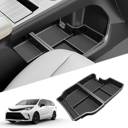 SKTU 2-Pack 2023 2024 2025 2026 Lexu s RX350 Center Console Organizer for 2023-2026 Lexu s RX350/RX450h/RX500h Console Tray 2023 2024 2025 2026 RX350 Accessories with Sunglasses Holder [Double Layers]