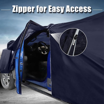 X AUTOHAUX SUV Car Cover for Chevrolet Tahoe 4 Door 2007-2024 Outdoor Waterproof Sun Rain Dust Wind Snow Protection 190T PU W/Driver Door Zipper Black