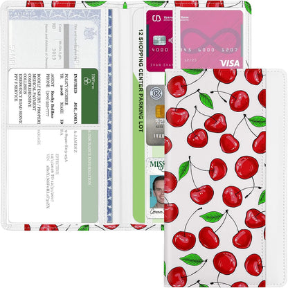 Car Registration and Insurance Holder, with Magnetic Closure for License, Cards and Documents, All Vehicle Needs and Car Accessories (Leopard-Black)