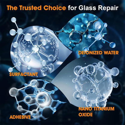 Windshield Chip Repair Kit, Quick-Fix Car Cracked Windshield Repair Kit, Glass Crack Repair Resin with Suction Cup for Fixing Car Chips Scratches Cracks & Bulls Eye,2 Pack