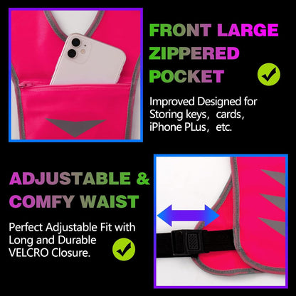 GoxRunx Reflective Running Vest Gear with Reflective Bands for Women Men Safety Reflective Vest for Walking Running Cycling at Night
