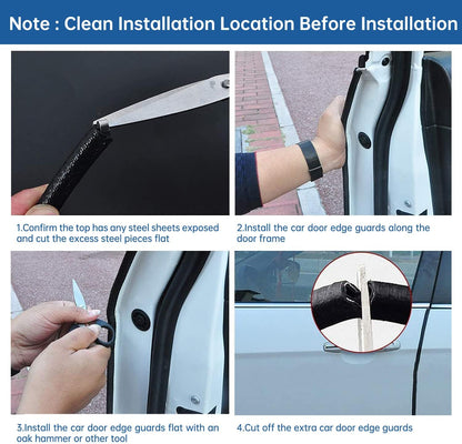 Car Door Edge Guards 16Ft(5M) Automotive Door Entry Guard U Shape Car Door Trim Protector for Most Car