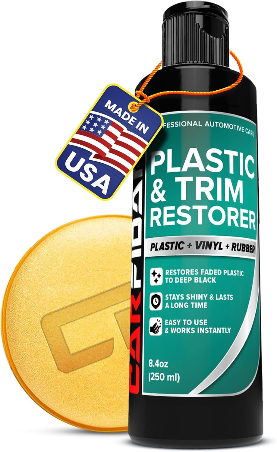 Carfidant Ultimate Trim & Plastic Restorer for Cars - Black Plastic Restorer - Restores Faded and Dull Plastic, Rubber, Vinyl - 8.4 fl oz