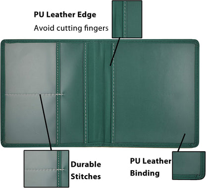 Car Registration and Insurance Card Holder - Leather Vehicle Glove Box Automobile Documents Paperwork Wallet Case Organizer for ID, Driver's License, Key, Cards - Car Accessories for Women&Men