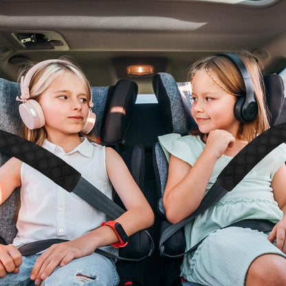 2Pcs Car Seat Belt Padding10.6In (27cm) Car Seat Belt Shoulder Strap Cover Car Accessories Interior,Soft Shoulder Strap Covers Seat Belt Protector Make Neck and Shoulders More Comfortable(Black)