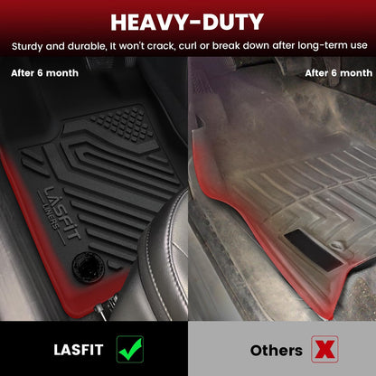 LASFIT Floor Mats for Jeep Grand Cherokee WL 2022-2025 2026 5-Seat (Include 4xe, NOT for L), All Weather TPE Custom Fit Car Mats Floor Liners Cargo Liner Cargo Mat Trunk Mat Black