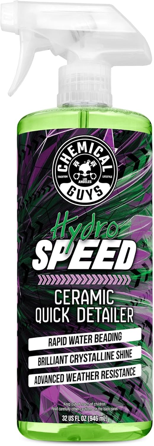 Chemical Guys HydroSpeed Ceramic Quick Detailer Spray - SiO2 Shine Car Detailer Spray for Cars, Trucks, SUVs, Motorcycles and RVs, Boosts Gloss, Hydrophobic Protection and Slickness, 128 oz