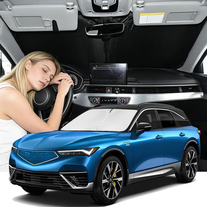 for Toyota Tacoma 2016-2023 2024 2025 2026 Sun Shade Sunshade Windshield Cover - 4 Layers Front Window Shade Custom Fit Tacoma 2Dr 4Dr Pickup Sun Visor 240T Shade Blocks UV Rays Car Accessories - Colors E