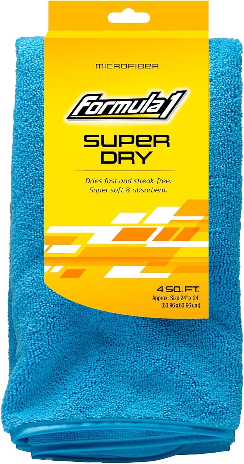 Formula 1 Super Car Wash Mitt – Synthetic Lambs Wool Wash Mitt Auto Detailing Supplies – Large Car Duster for Wet & Dry Applications – Super Absorbent Exterior Care Products