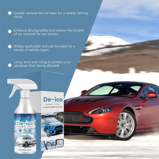 2pcs Deicing Agent, Window Snow Spray, Deicing Spray, Melting Spray, Deicer for Car Windshield, Winter Car Essentials, Fast Ice & Snow Melting Spray（120ml）