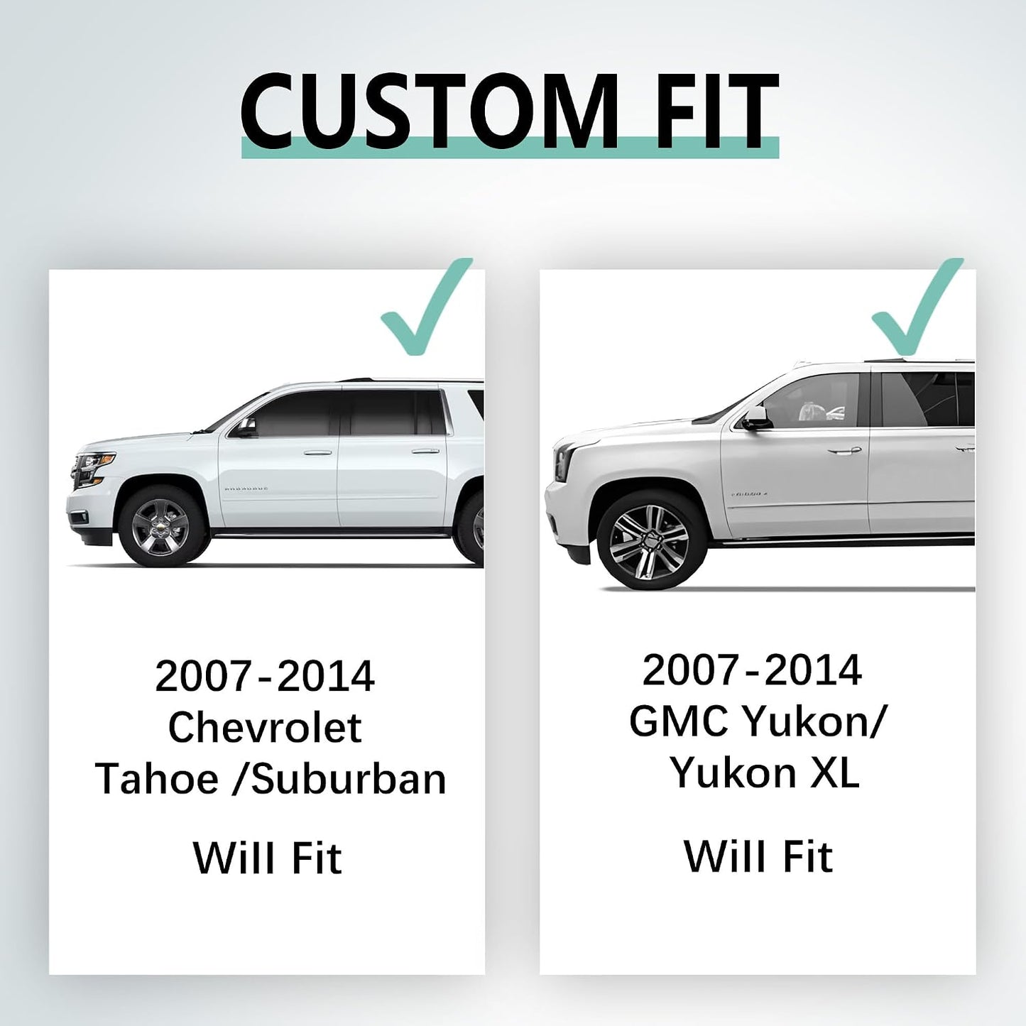 KARPAL Floor Mats for 2007-2013 Chevy Silverado & GMC Sierra 1500 Crew Cab / 2007-2014 2500/3500 HD(Footwell Coverage), All-Weather TPE Custom Fit Floor Liners Car Accessories