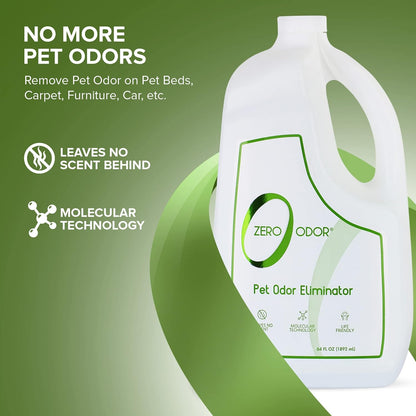 Zero Odor Pet Odor Eliminator, Air and Surface Odor Remover for Carpet, Furniture, and Pet Beds, Trigger Spray, 16 fl oz