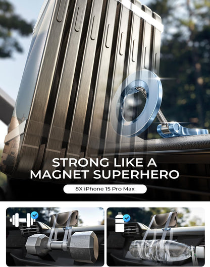 LISEN for MagSafe Car Mount for iPhone 17 Pro Max [24 Strong Magnets] Classic Magnetic Phone Holder for Car Dashboard Magnet Phone Mount Car Cell Phone Holder for iPhone 17 Pro Max Air 16 15 14 13 12