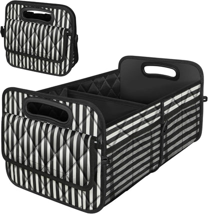 Deosk Car Trunk Organizer for SUV, Car Organizers and Storage with Reinforced Handles, Car Accessories for Women/Men 50LWaterproof Polyester Trunk Organizer, Black