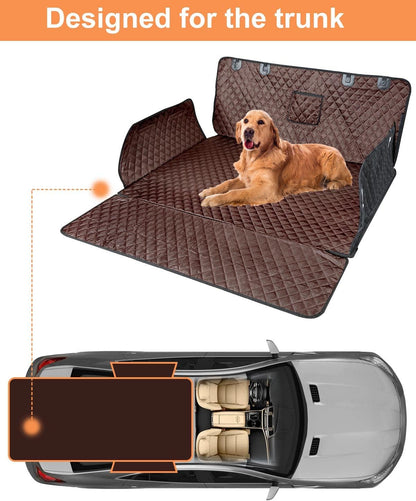 PETICON SUV Cargo Liner for Dogs, Waterproof Trunk Cover for SUVs with Bumper Flap Protector, Scratchproof Durable 600D Oxford Fabric, Non-Slip, Machine Washable
