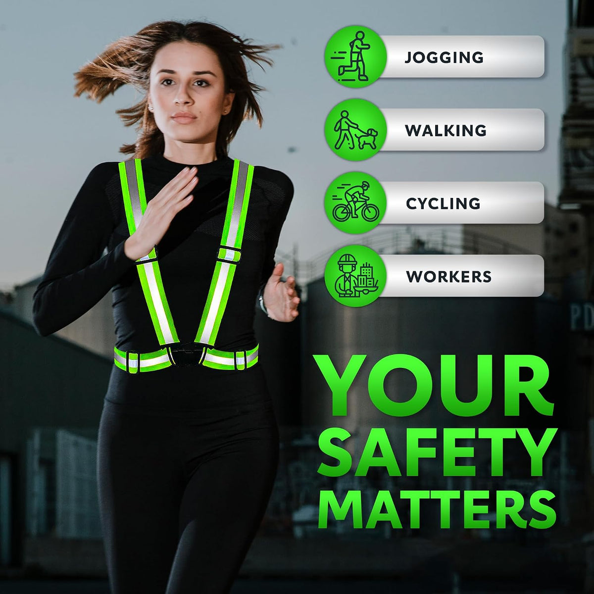 PeerBasics Safety Vests 10 Pack - Yellow Reflective High Visibility, Hi Vis Silver Strip, Men Women, Work, Cycling, Runner, Surveyor, Volunteer, Crossing Guard, Road, Construction, Neon (Mesh, 10)
