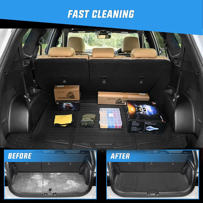 Nilight Rubber Cargo Mats for Cars Trucks SUVs,Universal Trim to fit for Most Vehicles,All Weather Protection Heavy Duty Cargo Liners