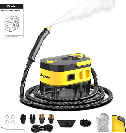 Steam Cleaner,15s Heat-Up,1.2L Tank,6-Level Adjustable Handle,1500W Steamer for Cleaning,Portable Steamer for Cleaning with 16PCS Accessories,Steam Cleaner for Home,Car,Dirt,Grease,Grout,Tile,Couch