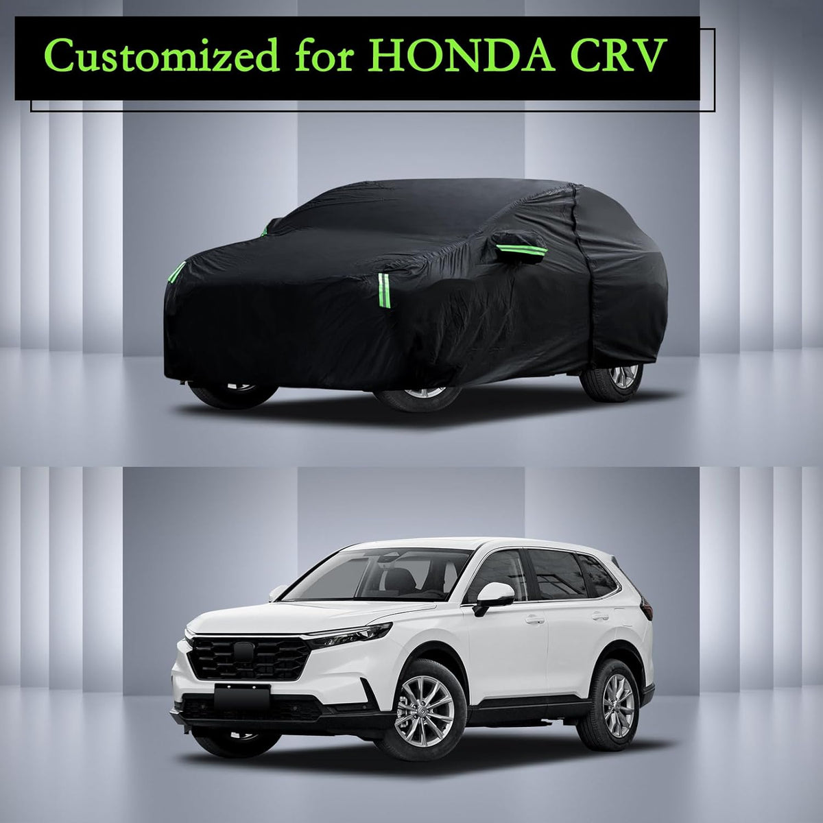 Car Cover Custom Fit for Toyota Corolla 2000-2025, Honda Civic 1991-2025, Waterproof All Weather Full Exterior Cover Rain Sun Protector Car Cover with Door Zipper
