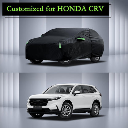 Car Cover Custom Fit for Toyota Corolla 2000-2025, Honda Civic 1991-2025, Waterproof All Weather Full Exterior Cover Rain Sun Protector Car Cover with Door Zipper