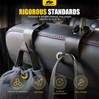 MIKKUPPA Car Trunk Organizer - 65L Collapsible Trunk Organizer with Lid, Sturdy Car Storage for SUV Auto Truck Van with Adjustable Straps and Non Slip Bottom (Black)