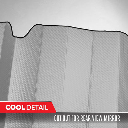 Motor Trend Windshield Sunshade for Car, Truck & SUV, Black - Folding Sun Shade for Front Window, Auto Sun Visor Heat Protection, UV Rays Blocker (58 x 24 Inch)