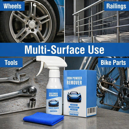 2pcs Rust Iron Powder Remover, Heavy-Duty Corrosion Remover for Metal, Tools, Cars, Bikes
