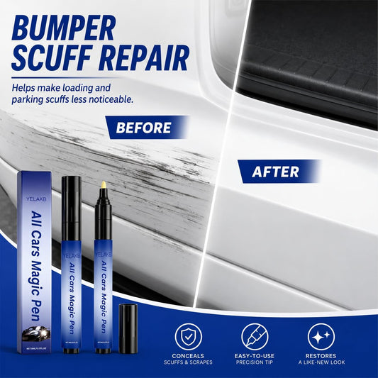 2PCS Magic Car Scratch Removal Pen, Car Scratch Remover Pen, Quick Paint Scratch Repair Pen, Waterproof & Sunproof Touch Up Pen for All Vehicles & Most Colors Clear