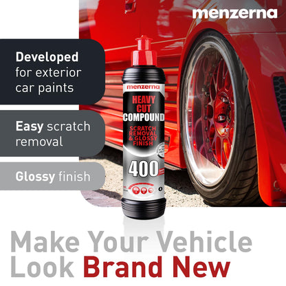 menzerna Polishing Set 8oz – HCC1000, MCC2500 & 3800 | 3-Step System for Scratch Removal, Swirl Elimination & Mirror-Like Finish