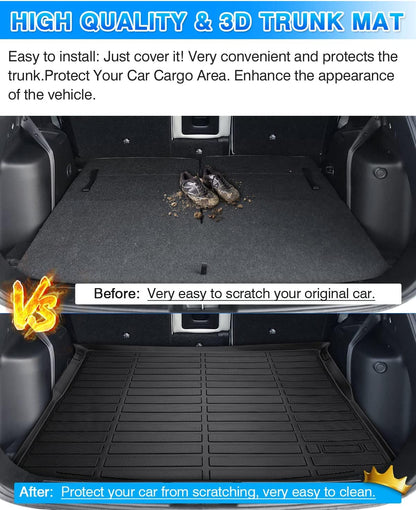 Rav4 Cargo Liner - Trunk Mat for Toyota RAV4 2019-2024 2025, All Weather Cargo Mat for rav4 Accessories, Heavy Duty (Fit for All Models)
