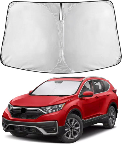 EcoNour Car Windshield Sun Shade | 2025 Upgraded Innovative No-Light-Pass Technology for Maximum Coverage | Foldable Sun Shade Keeps Your Vehicle Cool | Must-Have Car Accessories | Small (59" x 29") - Colors K