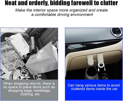 Bittwee Car Co-Pilot Glovebox Hooks, 2PCS Anti-Scratch Vehicle Passenger Seat Storage Hanger for Handbag Purse Umbrellas, Auto Interior Organizer, Universal for SUV Sedan Truck(Black)