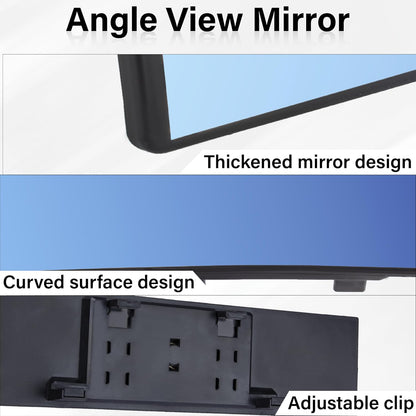 Rear View Mirror, Universal 11.4 Inch Interior Clip On Panoramic Convex Mirrors for Car Accessories, HD Anti Glare Wide Angle and Reduce Blind Spot, Extended Rear View Mirror for Cars, SUVs, Trucks
