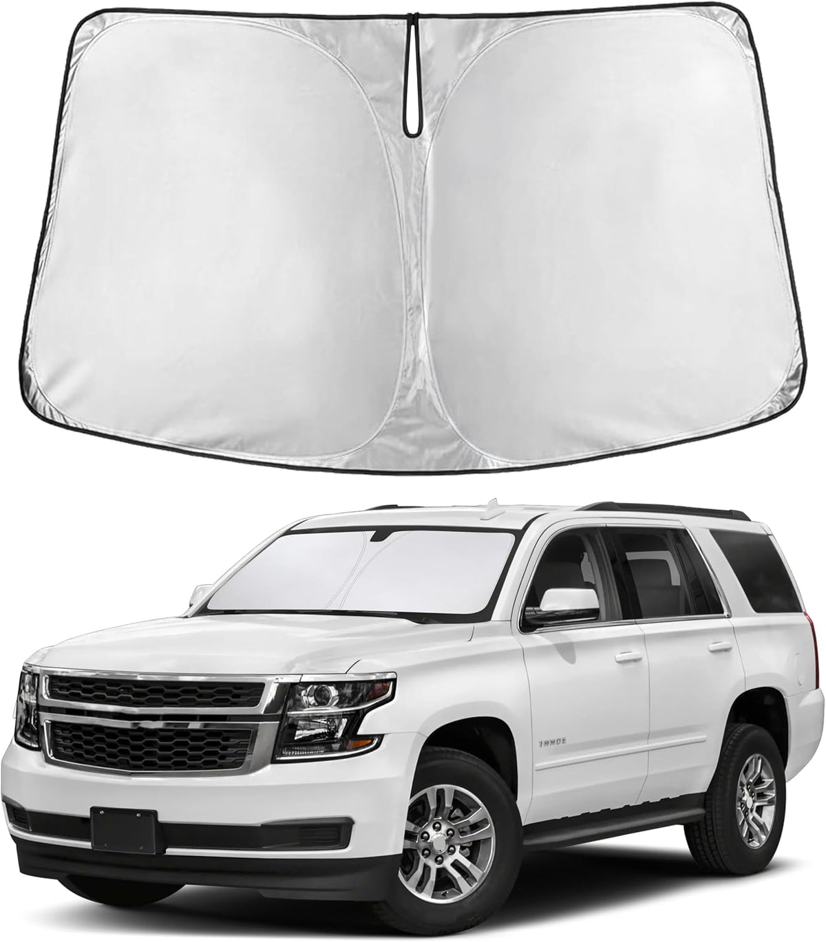 EcoNour Car Windshield Sun Shade | 2025 Upgraded Innovative No-Light-Pass Technology for Maximum Coverage | Foldable Sun Shade Keeps Your Vehicle Cool | Must-Have Car Accessories | Small (59" x 29") - Colors L