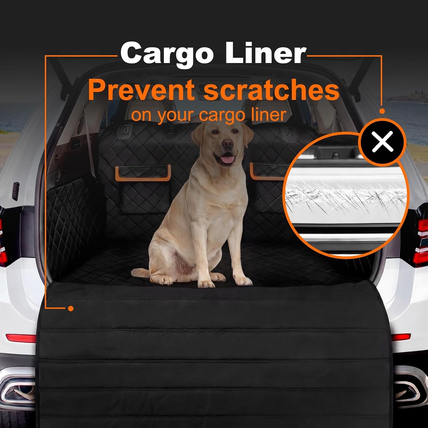 Tinideya Large Rear Bumper Protector for Cars 41 x 25 Inch Bumper Guard Foldable Protective Mat Dog Blanket Cargo Liner Preventing Scratches While Unloading and Loading for SUV Van Truck Vehicle