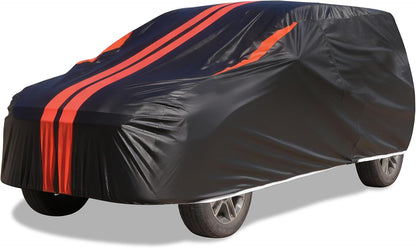 Car Cover Waterproof All Weather,6 Layers Car Covers for Automobiles, Full Exterior Cover with Zipper, Outdoor Car Cover Sun UV Rain Snow Wind Protection, Fit for 185"(185*70*59 inch)Sedan