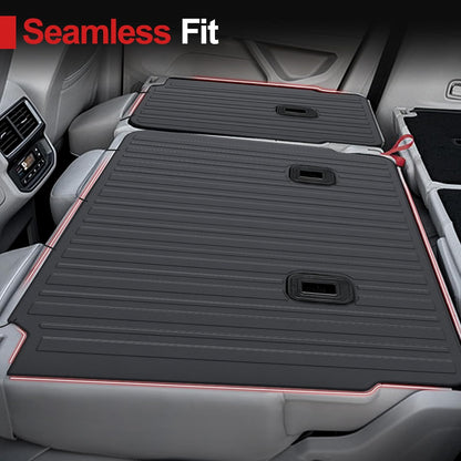 Floor Mats for 2018-2025 2026 Volkswagen Atlas 7 Passenger Bench Seating (Not for Cross Sport), All Weather TPE Durable Cargo Mat with Backrest Mats for VW Atlas Accessories