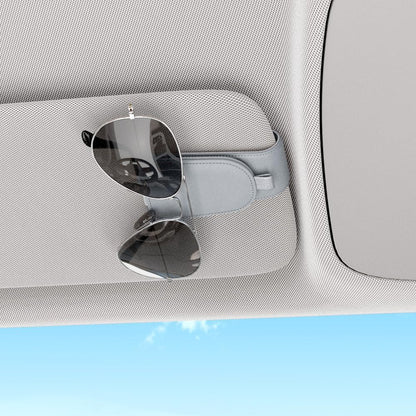 Sotfamily Sunglass Holder for Car Visor, Suede Cloth Magnetic Sunglass Organizer for Car Accessories, 2 Packs, Black
