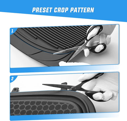 Nilight Rubber Cargo Mats for Cars Trucks SUVs,Universal Trim to fit for Most Vehicles,All Weather Protection Heavy Duty Cargo Liners