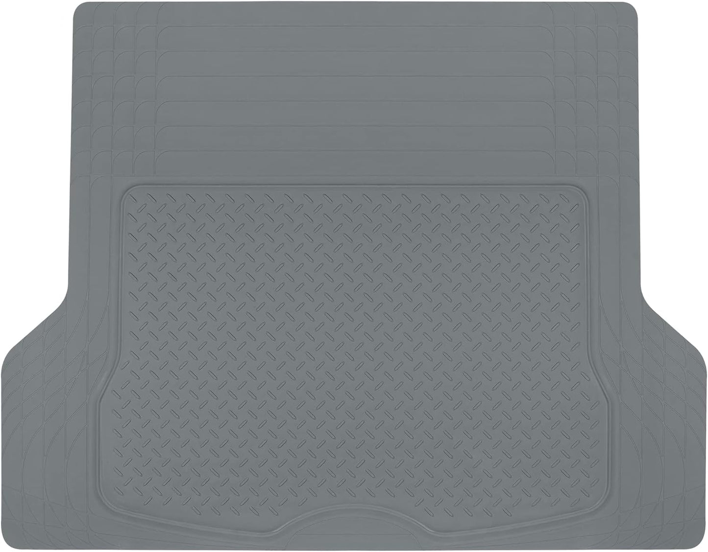 Heavy Duty Cargo Liner Floor Mat-All Weather Trunk Protection, Trimmable to Fit & Durable HD Rubber Protection for Car SUV Sedan Auto