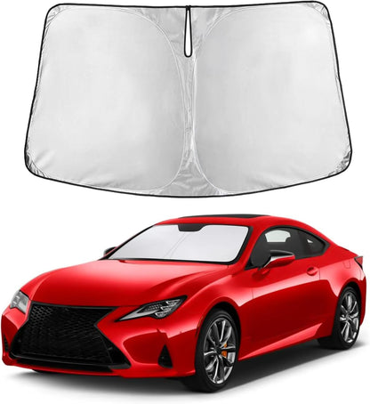 EcoNour Car Windshield Sun Shade | 2025 Upgraded Innovative No-Light-Pass Technology for Maximum Coverage | Foldable Sun Shade Keeps Your Vehicle Cool | Must-Have Car Accessories | Small (59" x 29") - Colors N
