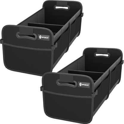 Sposuit Trunk Organizer for Car - 70L Collapsible Car Storage with 11 Pockets & Reinforced Handles, SUV Trunk Organizers for Grocery Cargo(Black)