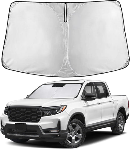 EcoNour Car Windshield Sun Shade | 2025 Upgraded Innovative No-Light-Pass Technology for Maximum Coverage | Foldable Sun Shade Keeps Your Vehicle Cool | Must-Have Car Accessories | Small (59" x 29") - Colors L