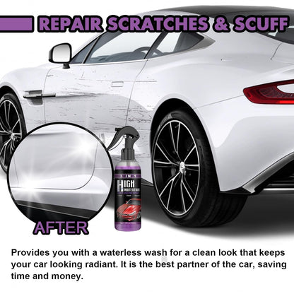 3Pcs Car Coating Spray, High Protection 3 in 1 Spray, 3 in 1 High Protection Quick Car Ceramic Coating Spray, 3-in-1 High Protection Car Spray, 3in1 High Protection Car Coating Spray