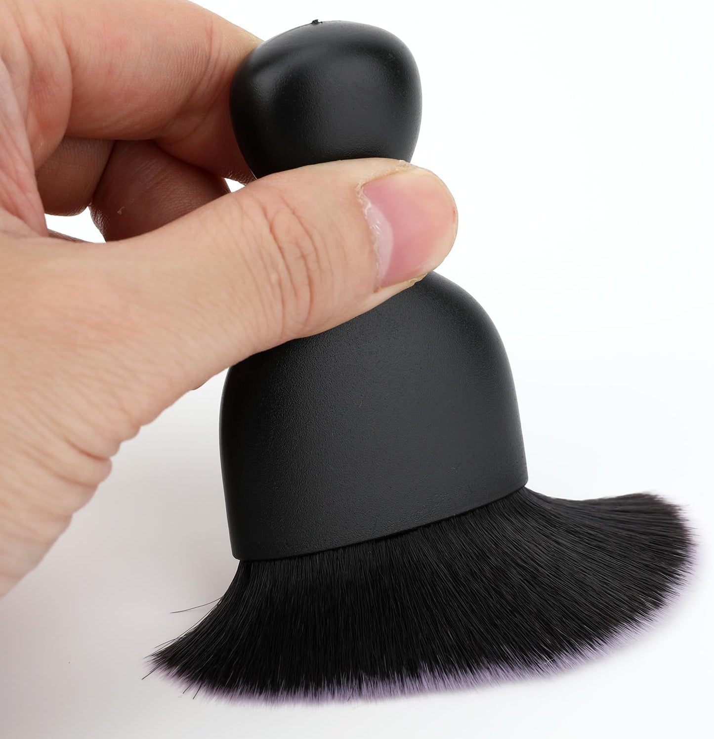Car Detailing Brush, Soft Bristle Cleaning Brush, Scratch-Free Auto Duster Tool for Dashboard, Air Vents, Leather & Interior Cleaning (Black&Brown)