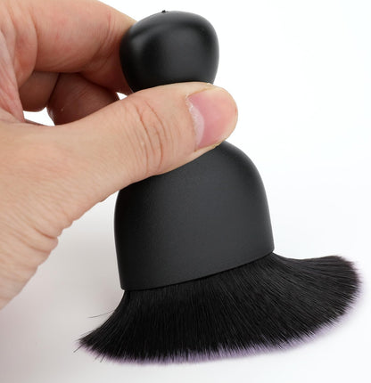 Car Detailing Brush, Soft Bristle Cleaning Brush, Scratch-Free Auto Duster Tool for Dashboard, Air Vents, Leather & Interior Cleaning (Black&Brown)