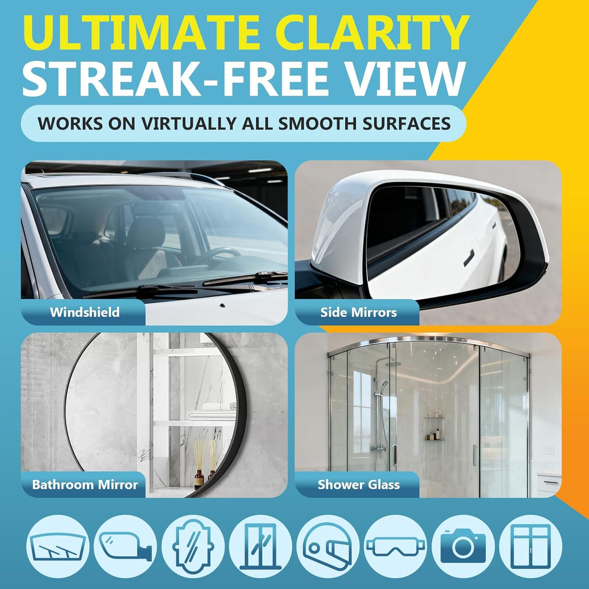 Glass Water Repellent Spray & Anti Fog Spray for Car Windshield, Long Lasting Waterproof & Fog-Free Coating for Clear Vision – Easy Application for All Glass Surfaces- Pack of 2