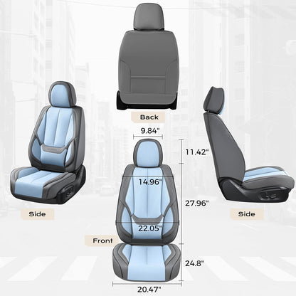 Coverado Seat Covers Full Set, Black Seat Covers for Cars 5 Seats, Car Seat Protector, Waterproof Nappa Leather Car Seat Cushion, Front and Rear Car Seat Cover Fit for Most Sedans SUV Pick-up Truck - Colors A